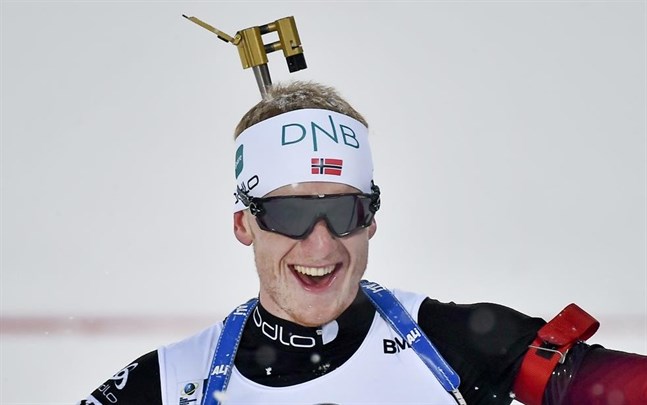 Johannes Thingnes Bø under VM i Östersund där han tog fyra guld. Arkivbild.