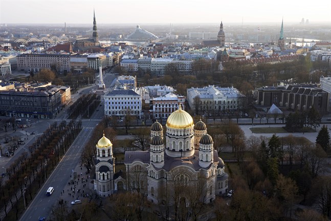 Utsikt över Lettlands huvudstad Riga.