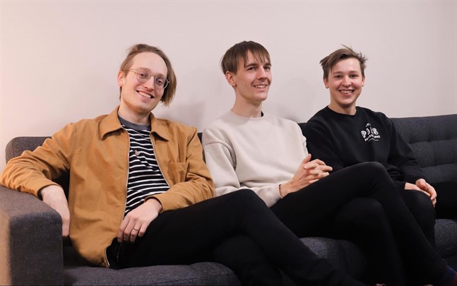 KAJ är (från vänster) Axel Åhman, Kevin Holmström och Jakob Norrgård.