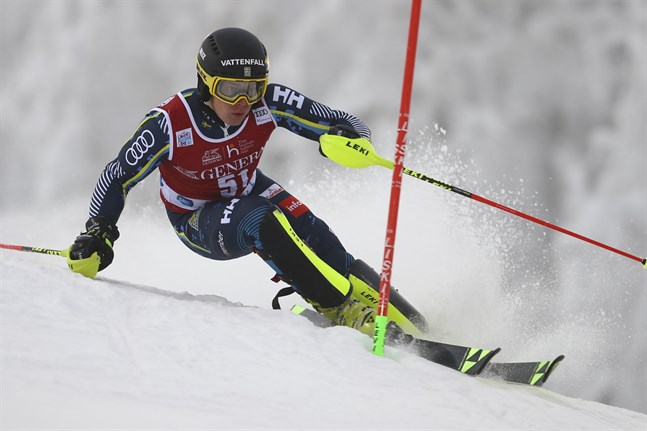 Svensken Kristoffer Jakobsen var på hugget i andra åket i Levi.