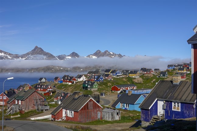 Byn Tasiilaq på sydöstra Grönland. Arkivbild.