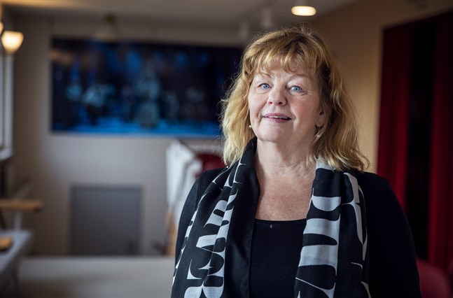Inger Nilsson i nyrenoverade Wasa Teater. "Mycket är förändrat, men en del känner jag igen" säger hon.