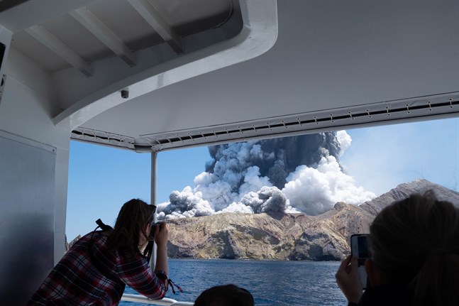 Myndigheterna på Nya Zeeland räknar inte med att hitta överlevande efter vulkanutbrottet på White Island. Arkivbild