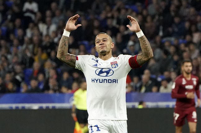 Memphis Depay har spelat färdigt den här säsongen för Lyon. Arkivbild.