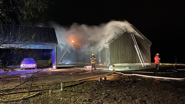 Bild från måndagens brand.