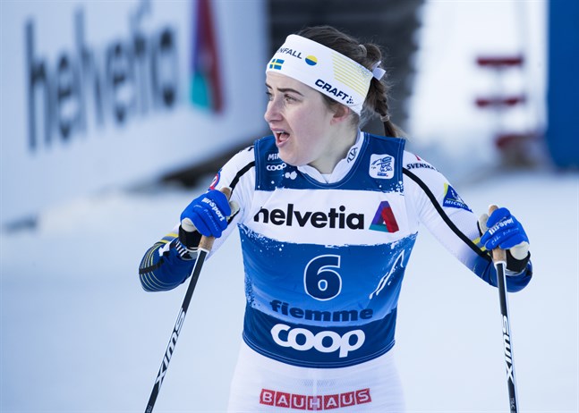Ebba Andersson tidigare under Tour de Ski.