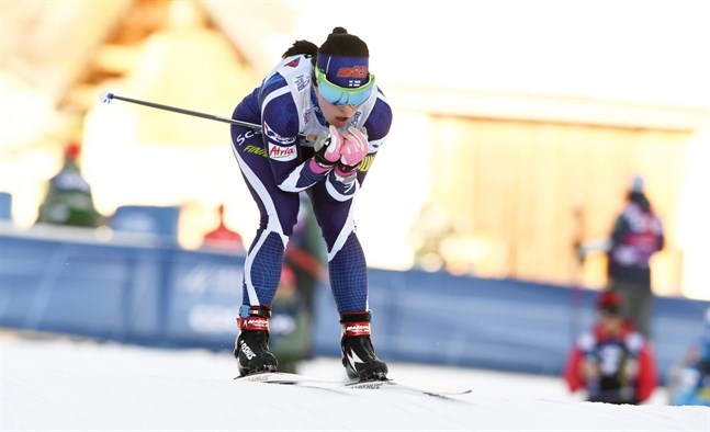 Krista Pärmäkoski klarade inte av att hålla samma fart som Ingvild Flugstad Östberg.