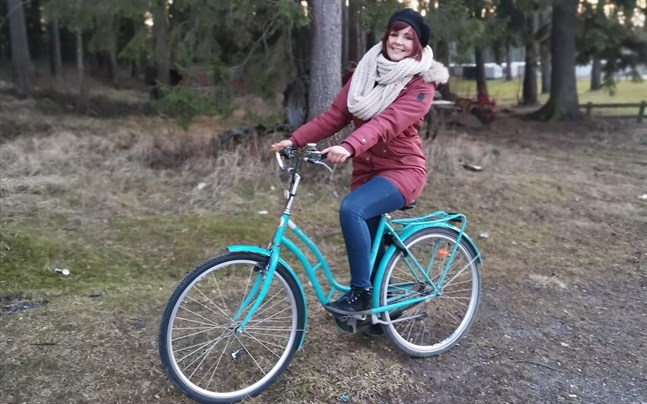 En cykelrutt för turister i Kristinestad har Kamomilla Vainio gjort ett examensarbete om.