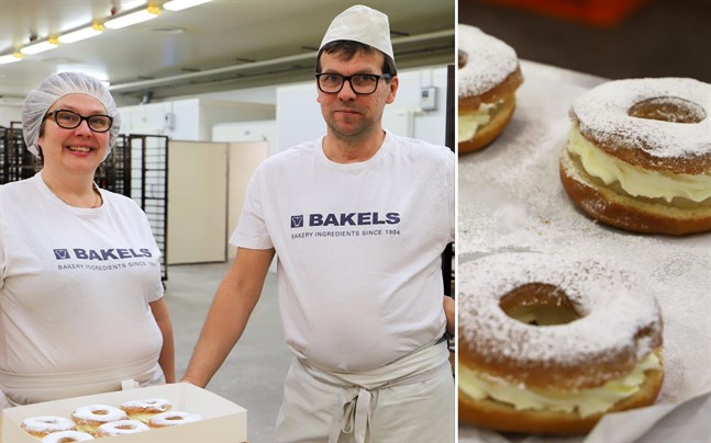 Marika och Mikael Lillkung driver Lillkungs bageri i Oravais och i år säljer de nyheten donitssemlan.
