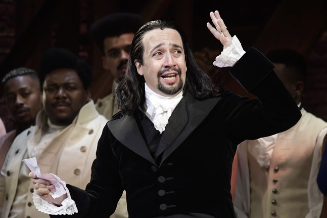 Lin Manuel Miranda spelar Alexander Hamilton i "Hamilton".