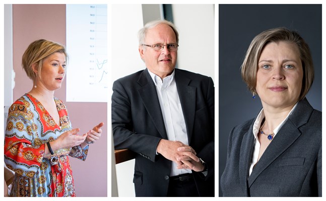 Heidi Schauman, Johnny Åkerholm och Eva Österbacka saknar långsiktighet i regeringens finanspolitik.