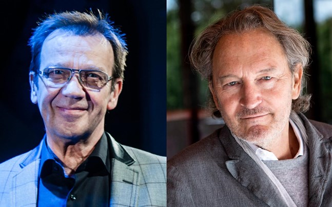 Björn Skifs och Tomas Ledin uppträder på Melodifestivalen.