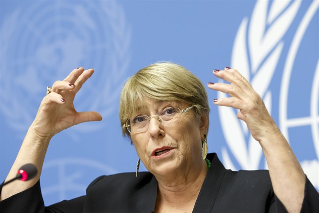 – Jag är medveten om att den här frågan har varit, och fortsatt är, mycket känslig, säger Michelle Bachelet, som är FN:s högkommissarie för mänskliga rättigheter och vars kansli har skött arbetet med at ta fram listan med 112 bosättarföretag. Arkivbild.