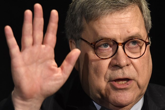 USA:s justitieminister William Barr. Arkivbild.