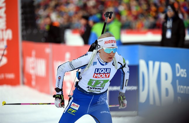 Kaisa Mäkäräinen sköt bort medaljen genast i det liggande skyttet.