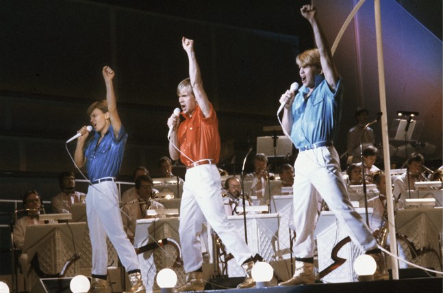 Herreys vann Eurovision Song Contest iklädda gyllene skor. Arkivbild.