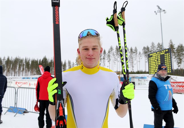 Minkens Remi Lindholm tävlade i Ounasvaara på lördagen.