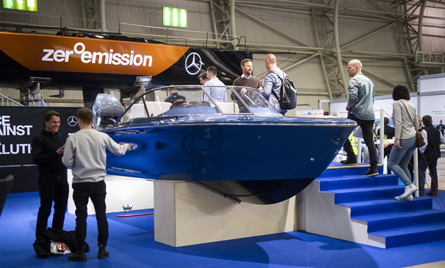 Den största besökarkategorin på årets båtmässa i Helsingfors utgjordes av motorbåtsintresserade.