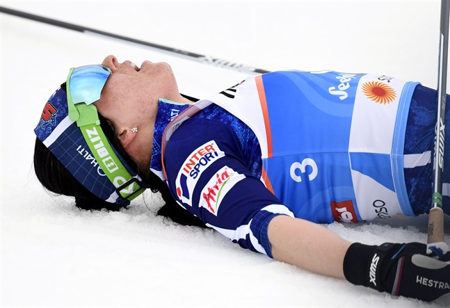 Krista Pärmäkoski hade en minst sagt kämpig dag i Norge.