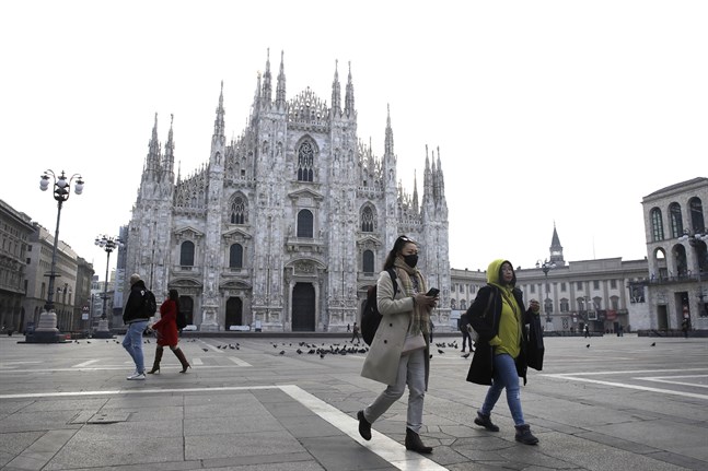 De värst drabbade orterna ligger sydost om storstaden Milano.