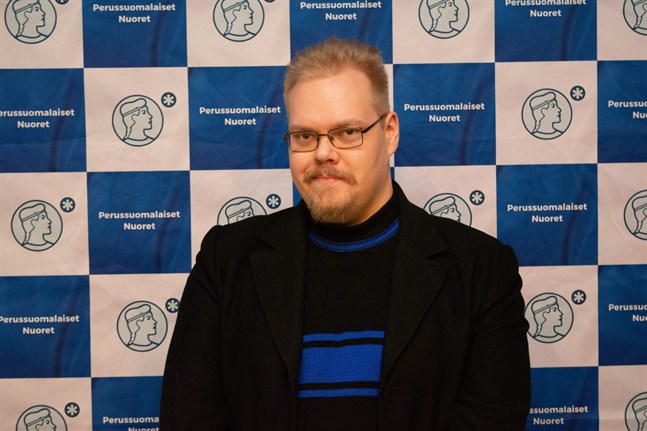 Finsk ungdoms avgående andra viceordförande Toni Jalonen vid ungdomsförbundets höstmöte 2019.