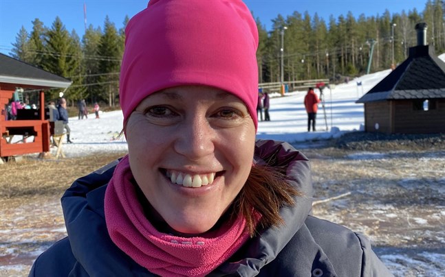 Föret var tungt i Vasaloppet men Elisabeth Nybacka njöt ute i spåret.