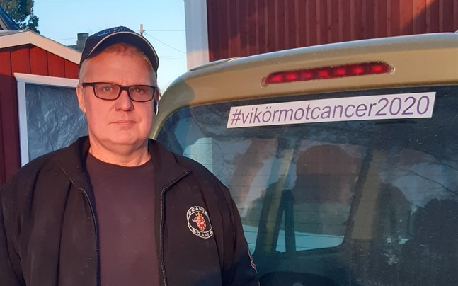 Munsalabon Kaj Knuts är initiativtagare till insamlingen #vikörmotcancer. Han gjorde en andra version av kampanjen i år.