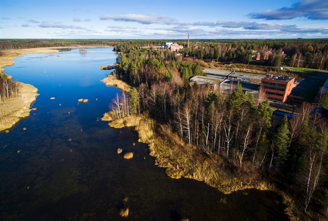 Området till vänster vill Kemira låta förbli orört, området i mitten ska muddras och bastuviken nära fabriken vill man fylla igen.