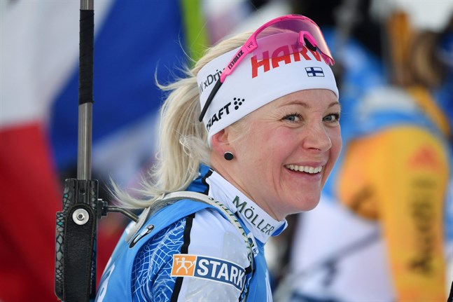 Kaisa Mäkäräinen avslutade karriären med en strålande fjärdeplats.