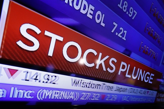 Kursfallen fortsätter på Wall Street. Arkivbild