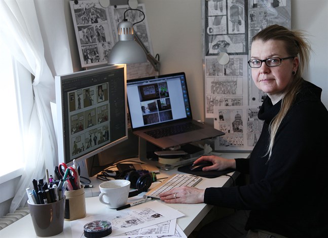Petra Lapveteläinen får bidrag för en kriminalnovell i ett lite annorlunda format, på två språk.