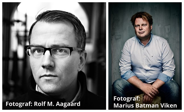 Thomas Enger fotad av Rolf M. Aagaard och Jørn Lier Horst fotad av Marius Batman Viken.