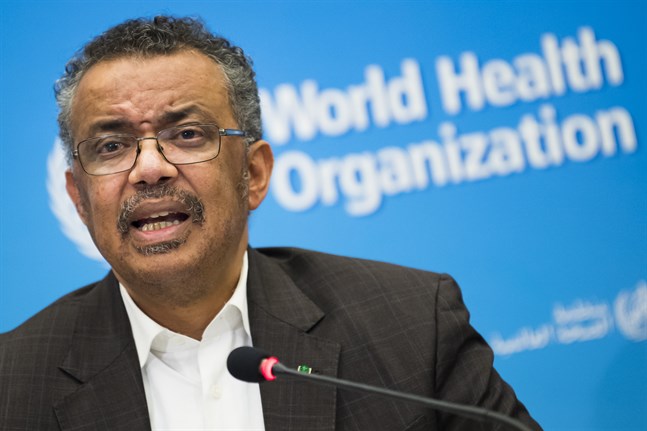 Världshälsoorganisationen WHO:s chef Tedros Adhanom Ghebreyesus. Arkivbild.