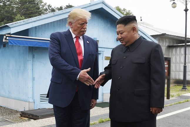 Nordkoreas statliga medier gör gällande att USA:s president skickat ett brev med beröm till landets högste ledare Kim Jong-un för dennes hantering av coronaviruset. Arkivbild.