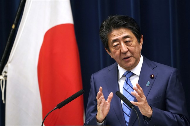 Japan premiärminister Shinzo Abe. Arkivbild.