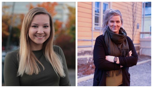 Leila Arnautovic och Jenni Ahlbäck börjar jobba för SFP i Österbotten.
