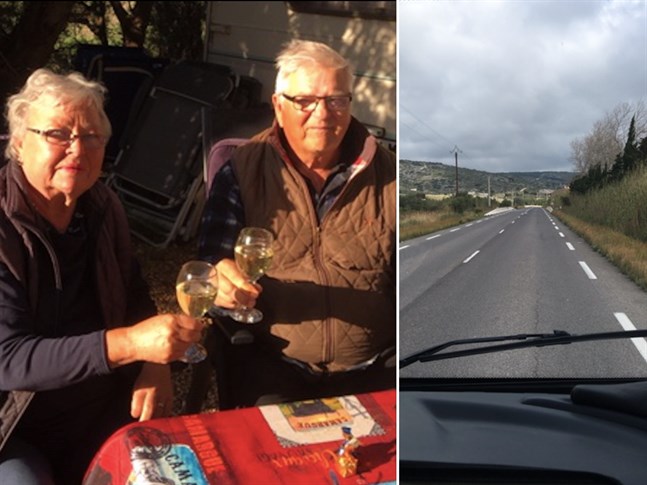 Monica och Göran Hilli från Sundom mår bra, hälsar de. De brukar tillbringa sina vintrar i spanska Torre del Mar men i år avbröt de semestern i förtid för att ta sig hem genom det coronadrabbade Europa.