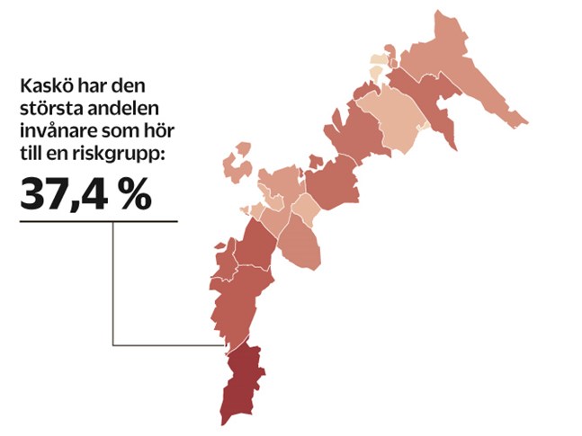 En interaktiv karta där du ser andelen för alla de olika kommunerna finns i artikeln.