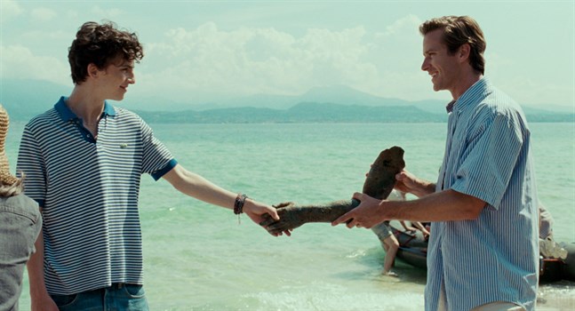 Timothée Chalamet och Armie Hammer i hyllade "Call me by your name". Pressbild.