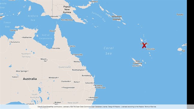 Orkanen Harold har nått Vanuatu.