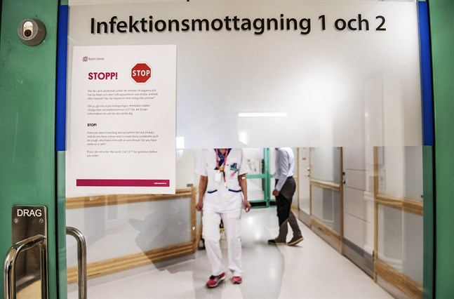 Infektionsmottagningen på Akademiska sjukhuset i Uppsala. Arkivbild.