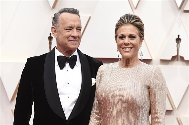 Tom Hanks och Rita Wilson testade positivt för covid-19 men har sedan dess friskförklarats. Arkivbild.
