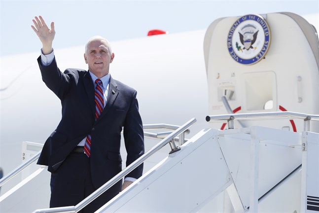 USA:s vicepresident Mike Pence, bild från i fredags.