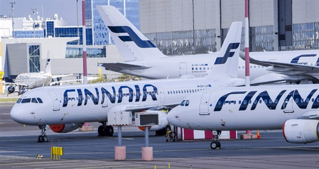 Finnair flyger för tillfället bara fem procent av de normala rutterna.