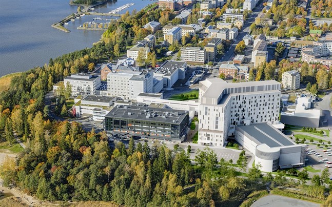 Så här ser centrum för Österbottens välfärdsområde ut när H-huset står klart nästa år.