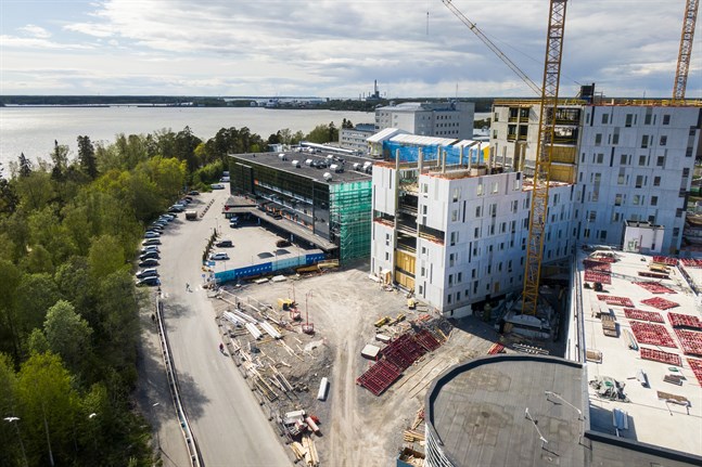 Det blivande H-huset vid Vasa centralsjukhus.