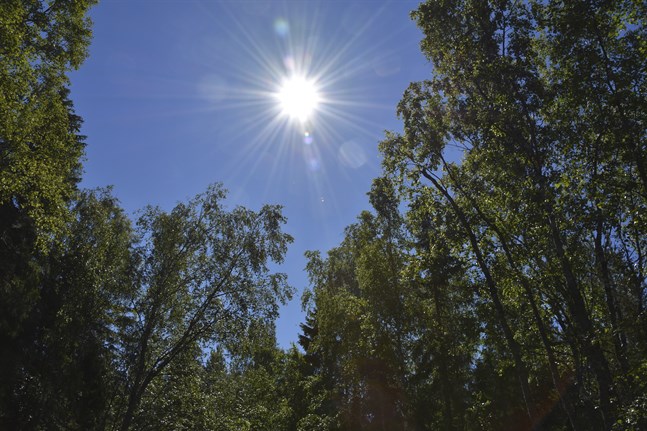 Temperaturen 25,1 grader uppmättes på Kankaanpää Niinisalo flygplats på måndagen.