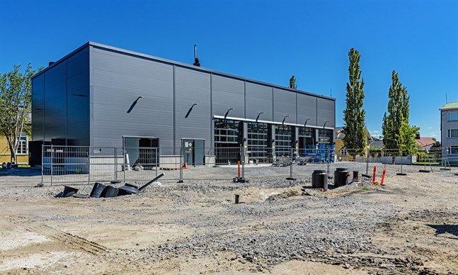 Byggandet av nya brandstationen i Karleby. 11.6.2020.