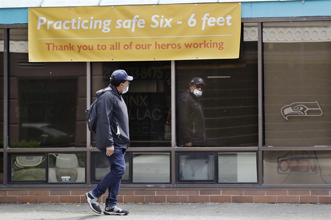 En man har fått en sjukhusräkning på 1,1 miljoner dollar efter att ha vårdats på sjukhus i Seattle i två månader. Bild tagen i staden den 4 juni.
