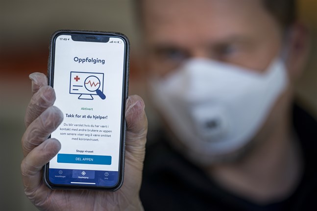 Norska folkhälsomyndigheten FHI stoppar insamlingen av data i smittskyddsappen Smittestopp. Arkivbild.